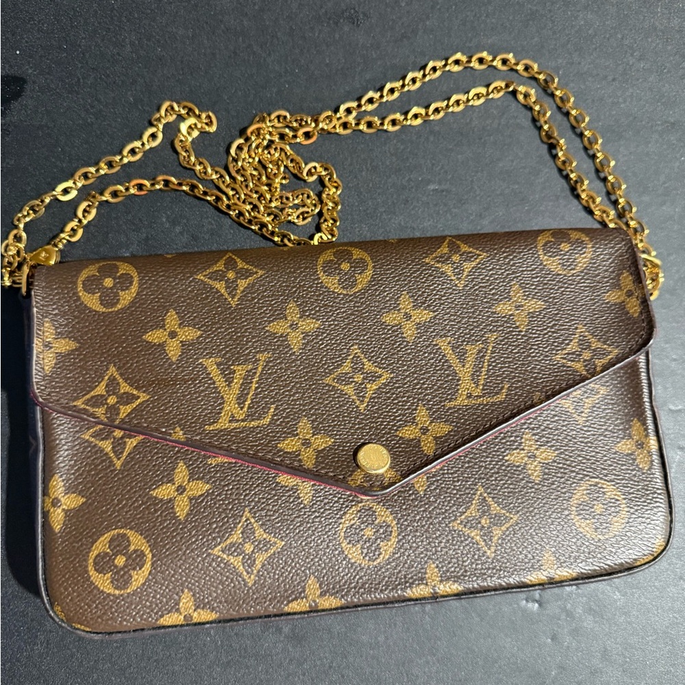 Authentic Louis Vuitton Felicie Pochette Monogram